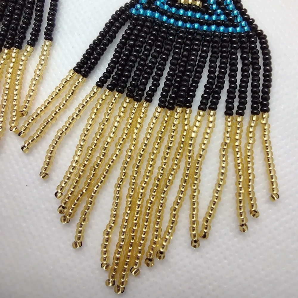 Southwestern Multi Beaded Fringe‎ Earrings